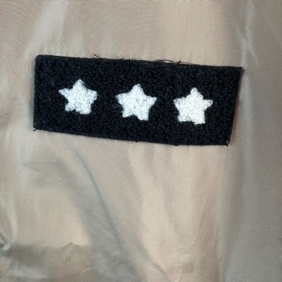 CALI LOVE USA/TAN BLACK BOMBER JACKET FULL ZIP UP - Picture 5 of 14